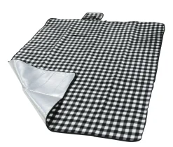 Picknickdecke 200 x 145 cm schwarz/weiss
