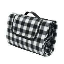 Picknickdecke 200 x 145 cm schwarz/weiss