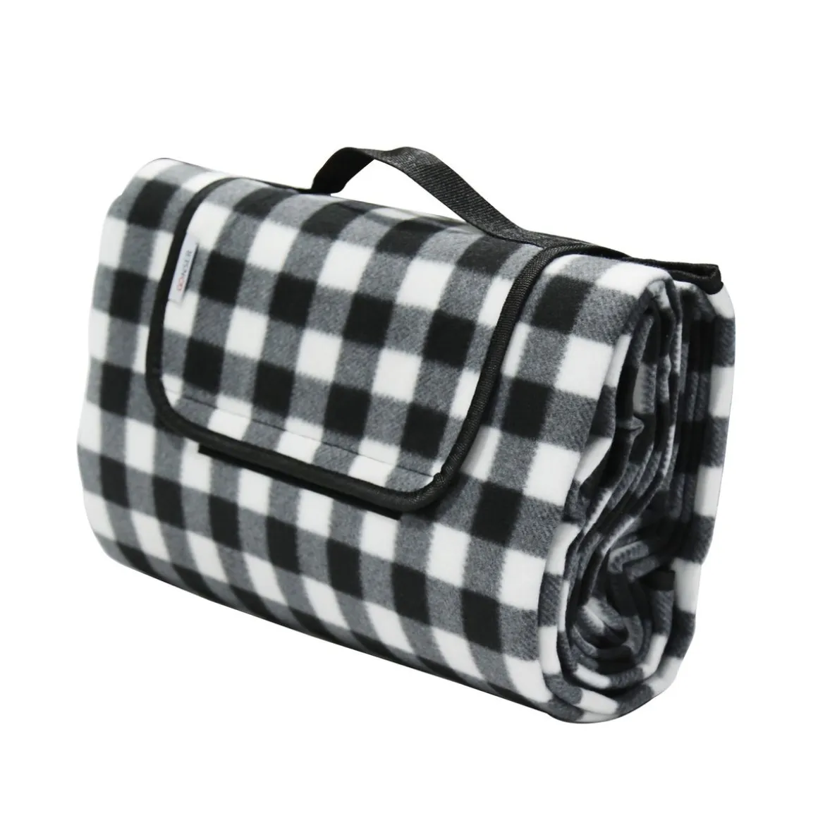 Picknickdecke 200 x 145 cm schwarz/weiss