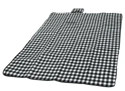 Picknickdecke 200 x 145 cm schwarz/weiss