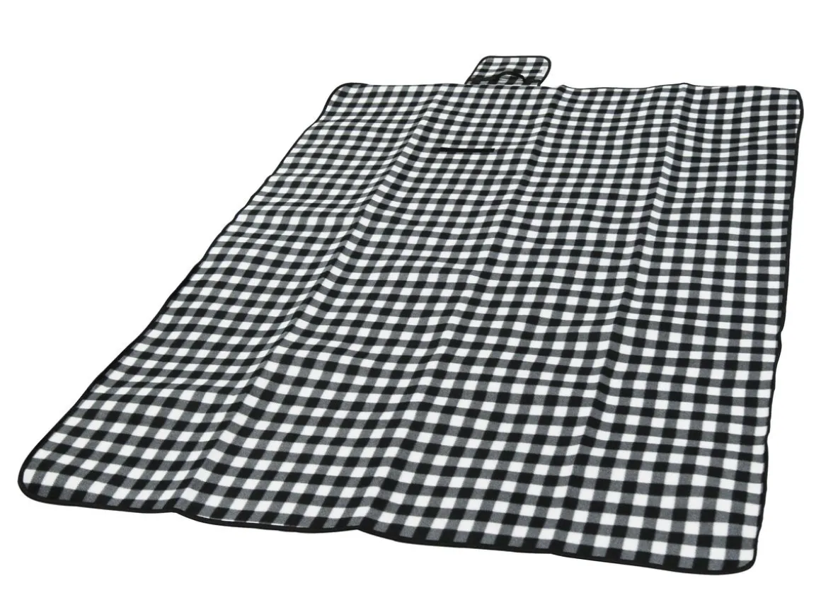 Picknickdecke 200 x 145 cm schwarz/weiss