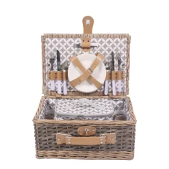 Picknickkorb Set für 4 Personen 40 x 28 x 19 cm
