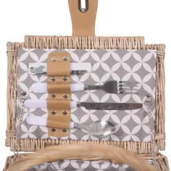 Picknickkorb Set für 4 Personen 36 x 28 x 28 cm
