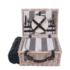 Picknickkorb Set für 2 Personen 40 x 30 x 19 cm