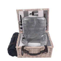 Picknickkorb Set für 2 Personen 40 x 30 x 19 cm