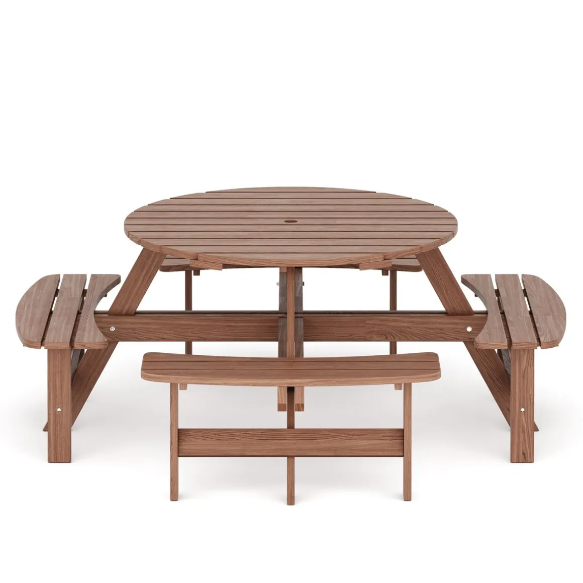 Picknicktisch mit 4 Bänken Holz 178 cm