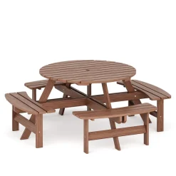 Picknicktisch mit 4 Bänken Holz 178 cm