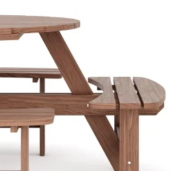Picknicktisch mit 4 Bänken Holz 178 cm