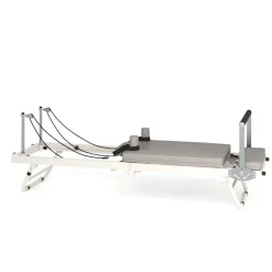 Pilates Reformer klappbar weiss/grau