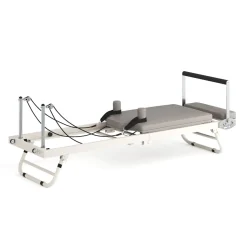 Pilates Reformer klappbar weiss/grau
