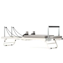 Pilates Reformer klappbar weiss/grau