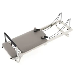 Pilates Reformer klappbar weiss/grau