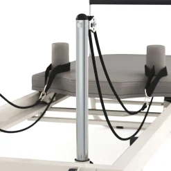 Pilates Reformer klappbar weiss/grau