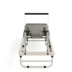 Pilates Reformer klappbar weiss/grau