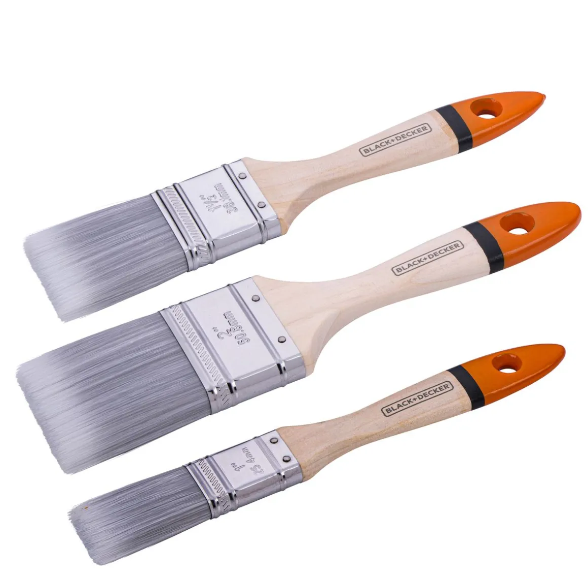 Pinsel Set Flachpinsel 3-teilig natur