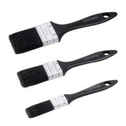 Pinsel Set Flachpinsel 3-teilig schwarz