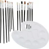 Pinsel Set mit Palette Set 16-teilig