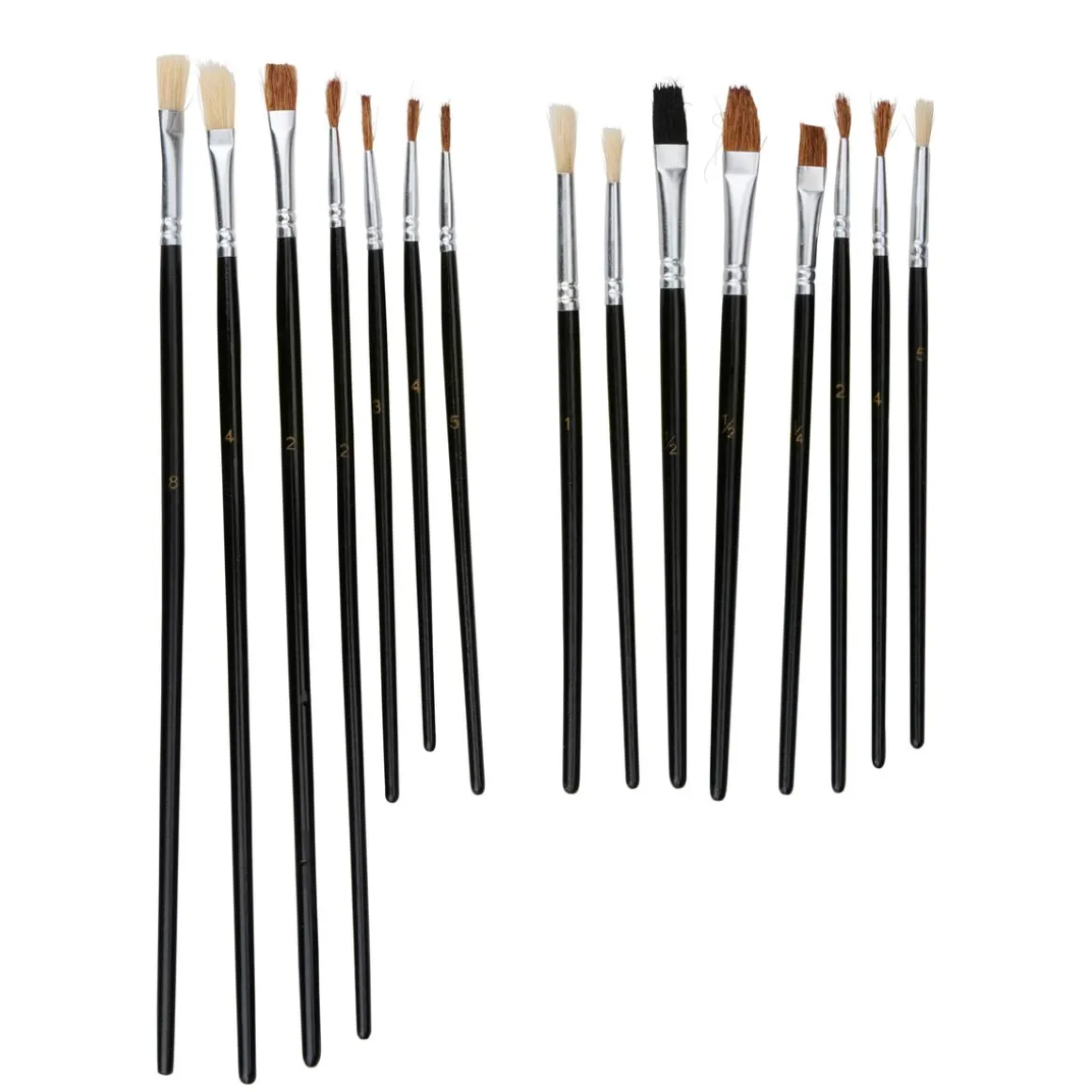 Pinsel Set mit Palette Set 16-teilig