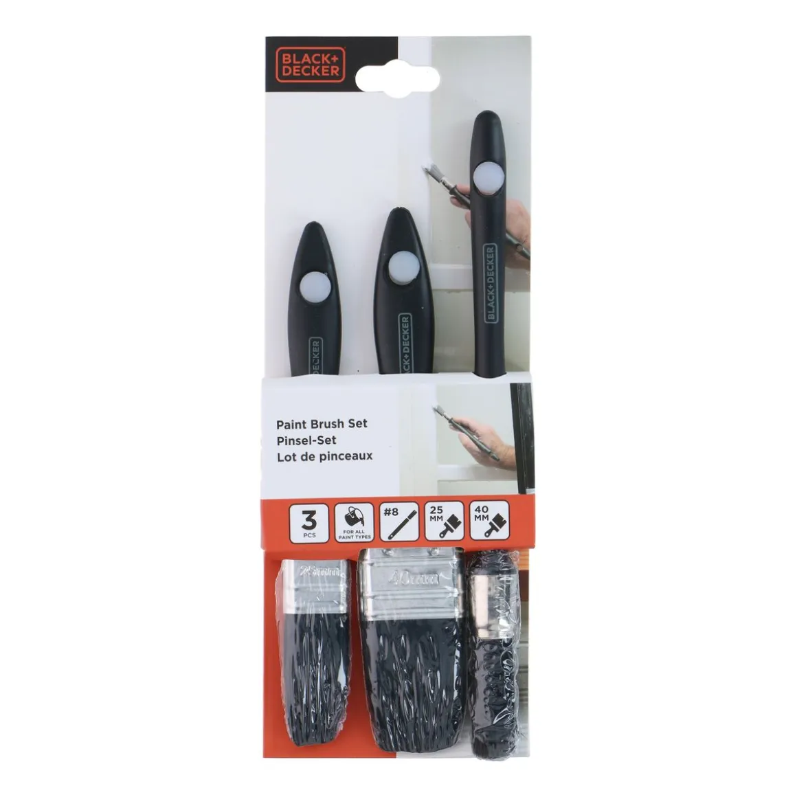 Pinsel Set 3-teilig schwarz