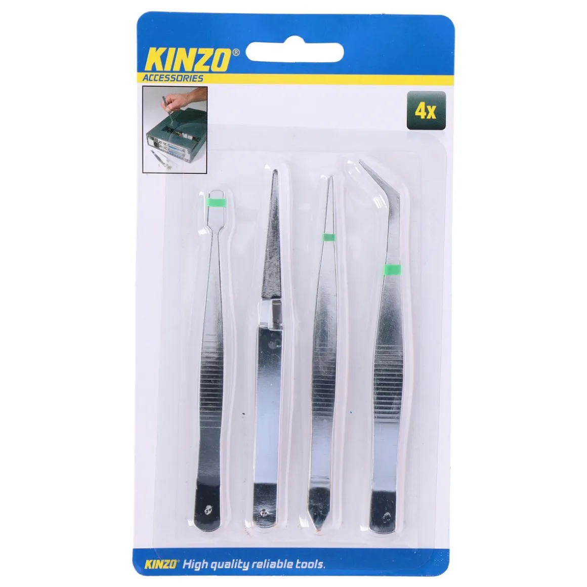 Pinzette Set 4-teilig