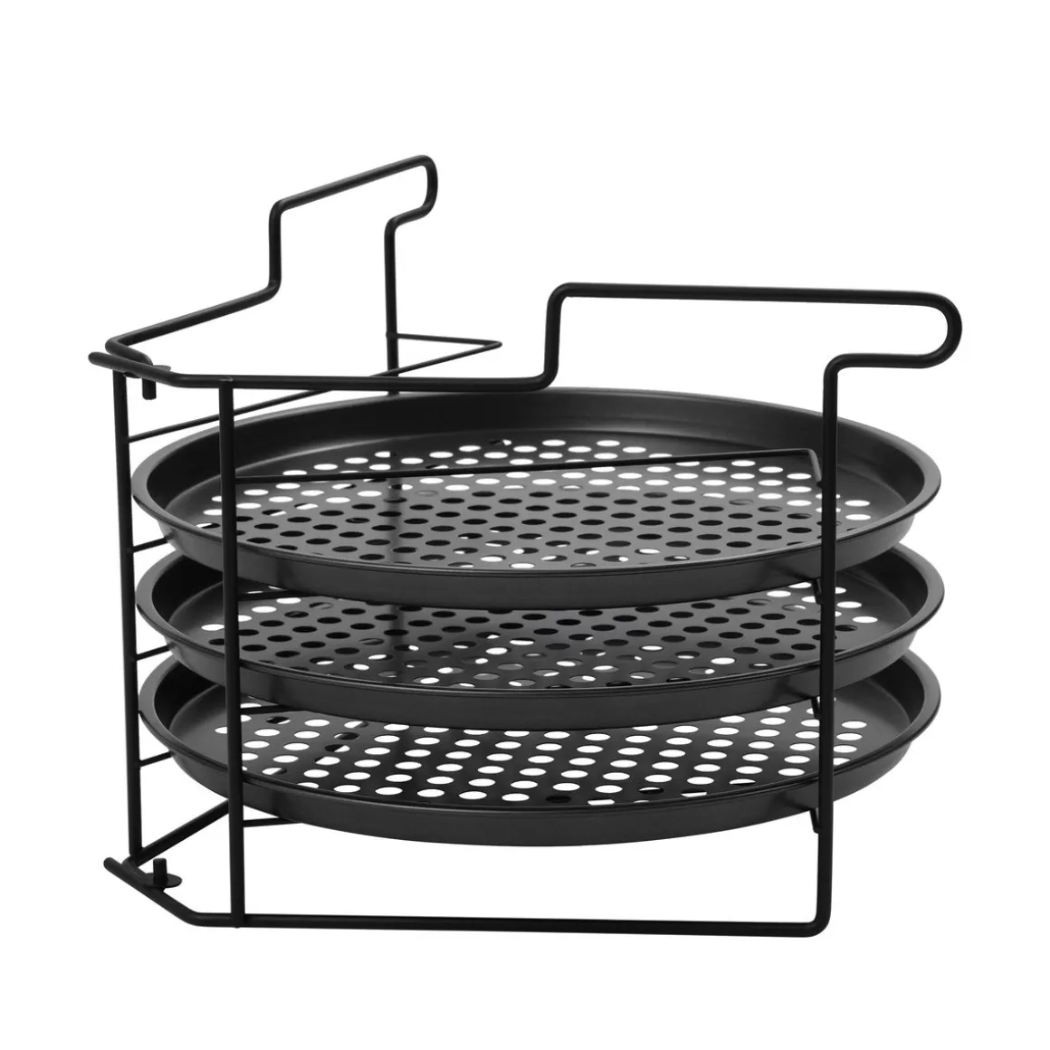 Pizzablech rund 29 cm 3er Set mit Ständer
