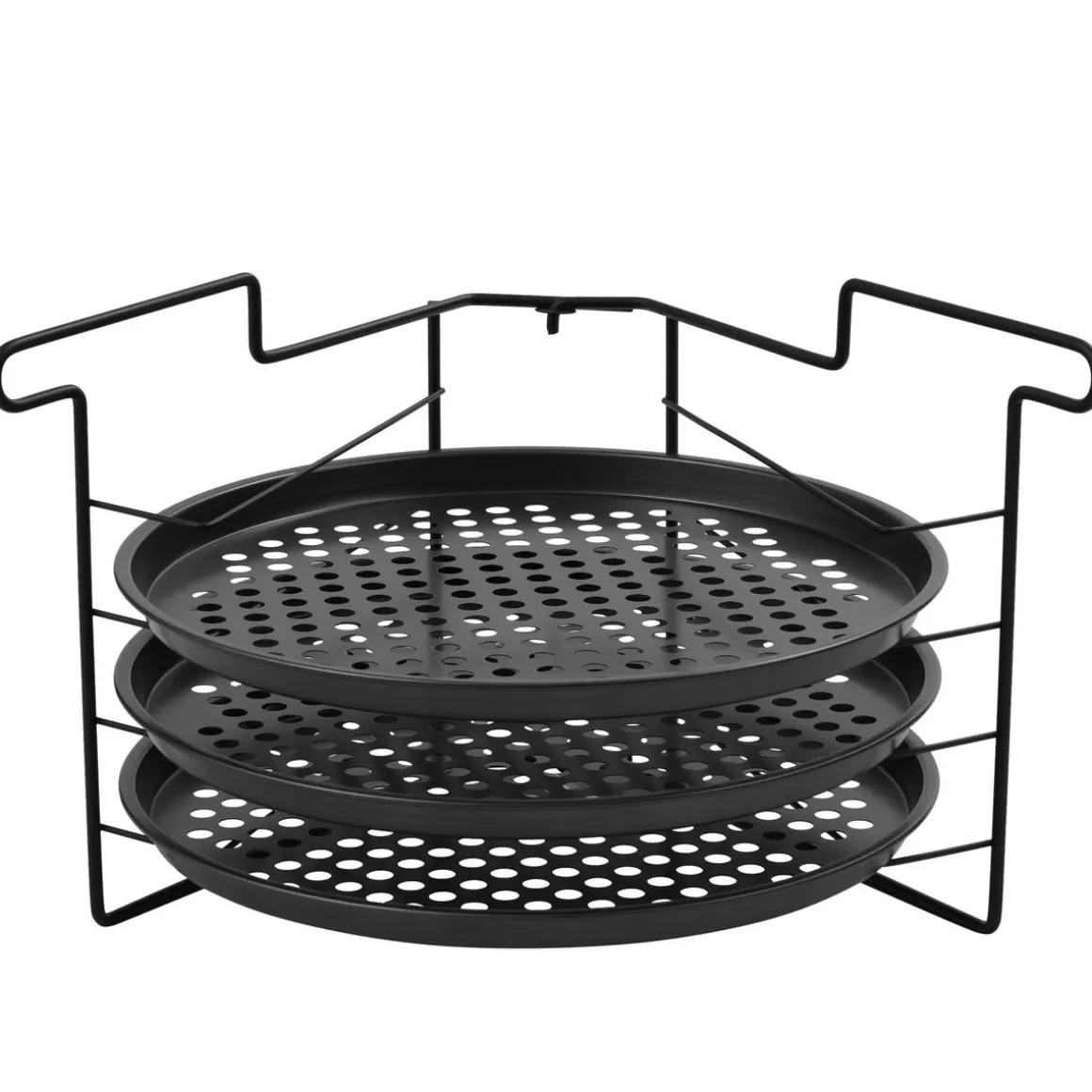 Pizzablech rund 29 cm 3er Set mit Ständer