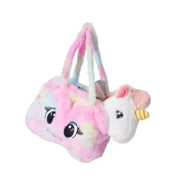 Plüschtier Einhorn mit Tasche 30 cm bunt