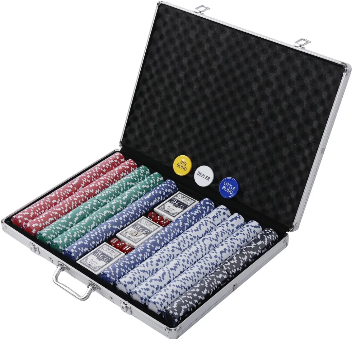 Pokerkoffer mit 1000 Chips