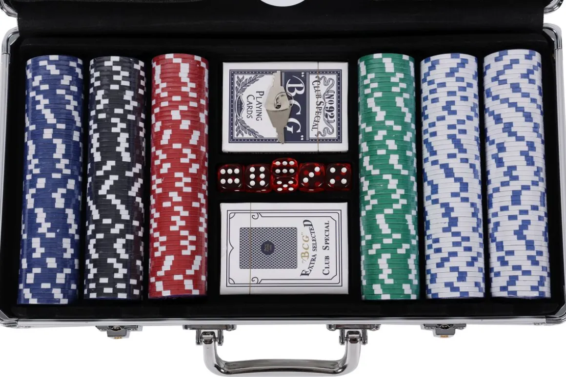 Pokerkoffer mit 300 Chips