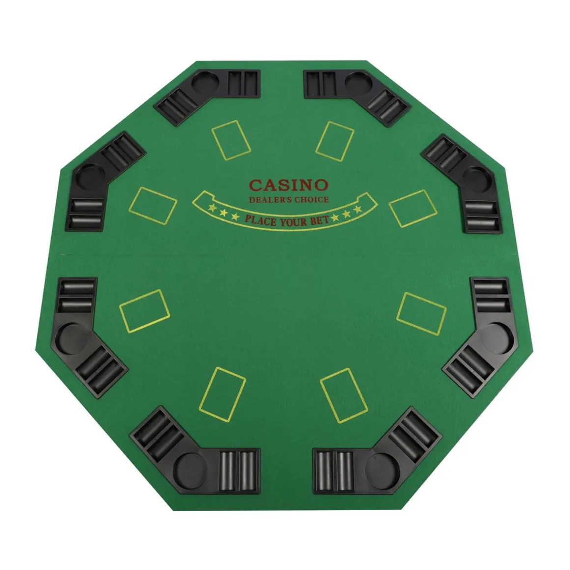 Poker Tischauflage klappbar achteckig für 8 Spieler
