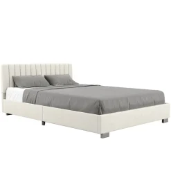 Polsterbett DAINA 140 x 200 cm beige