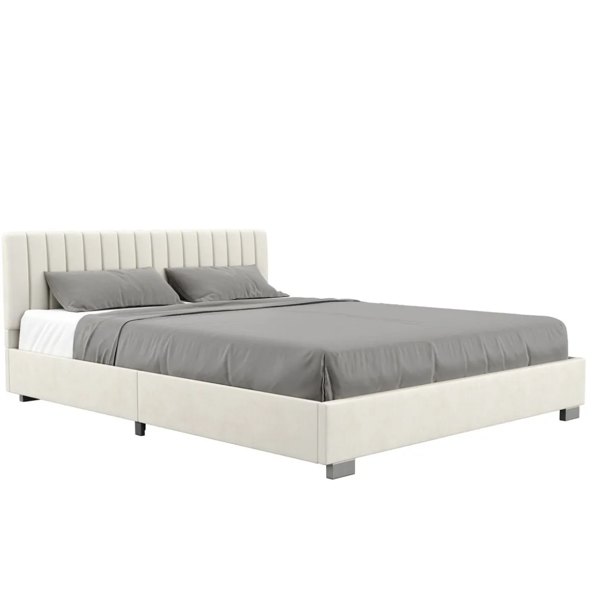 Polsterbett DAINA 160 x 200 cm beige