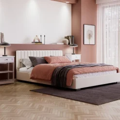 Polsterbett DAINA 160 x 200 cm beige