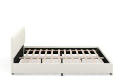 Polsterbett DAINA 160 x 200 cm beige