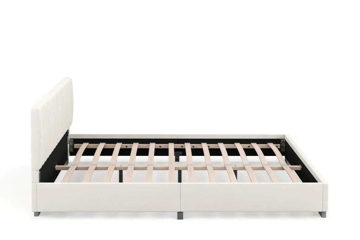 Polsterbett DAINA 160 x 200 cm beige