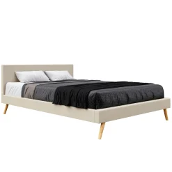 Polsterbett ELVAR 160 x 200 cm beige