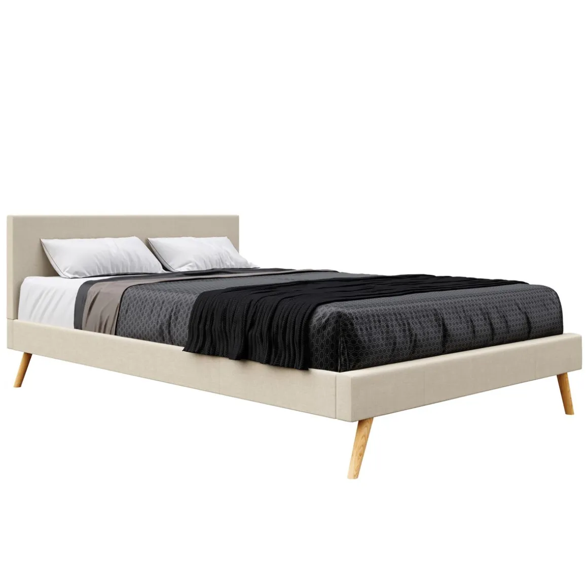 Polsterbett ELVAR 140 x 200 cm beige