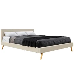 Polsterbett ELVAR 180 x 200 cm beige