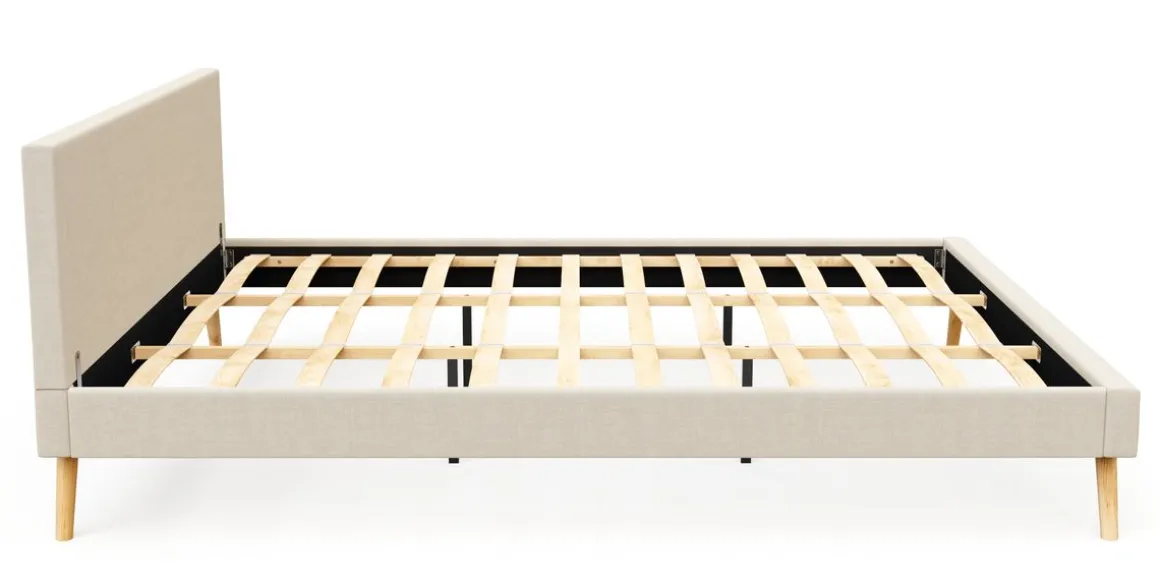 Polsterbett ELVAR 180 x 200 cm beige