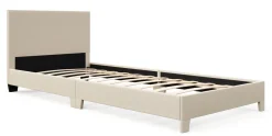 Polsterbett JUNA 90 x 200 cm beige