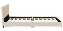 Polsterbett JUNA 90 x 200 cm beige