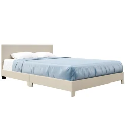 Polsterbett JUNA 140 x 200 cm beige