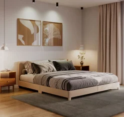 Polsterbett JUNA 180 x 200 cm beige