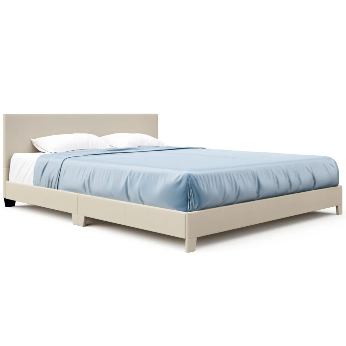 Polsterbett JUNA 160 x 200 cm beige
