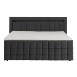 Polsterbett LED BEATA 180 x 200 cm anthrazit