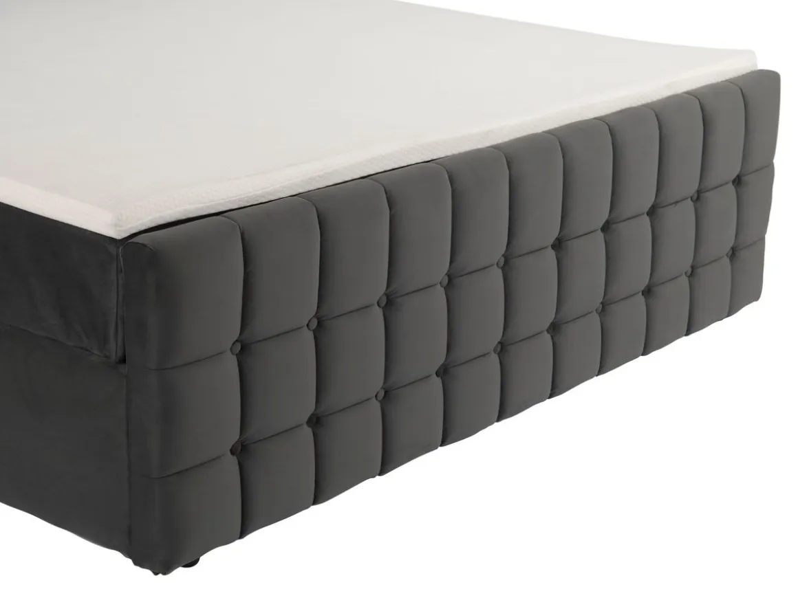 Polsterbett LED BEATA 180 x 200 cm anthrazit