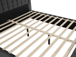 Polsterbett LED BEATA 160 x 200 cm anthrazit