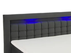 Polsterbett LED BEATA 160 x 200 cm anthrazit