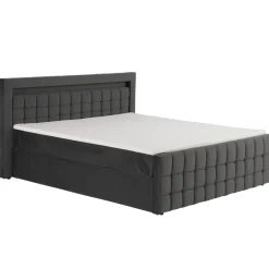 Polsterbett LED BEATA 140 x 200 cm anthrazit