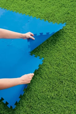 Pool Bodenschutz Fliesen blau 9er Set 50 x 50 cm